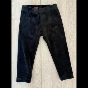 Tea Collection Baby Girl Black Velour Legging 18-24 months